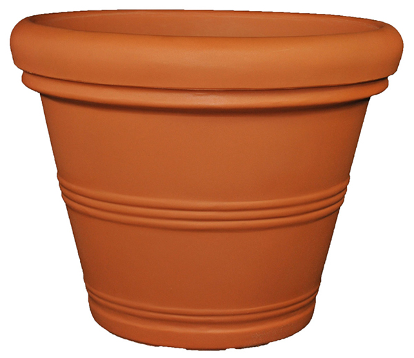 36 Inch Rolled Rim Planter Terra Cotta - Decorative Planters